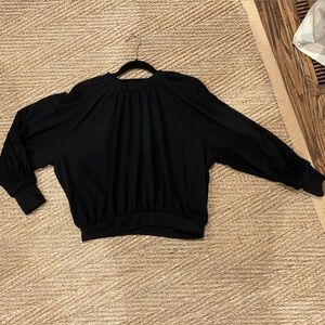 Frame top S , black crop longsleeve